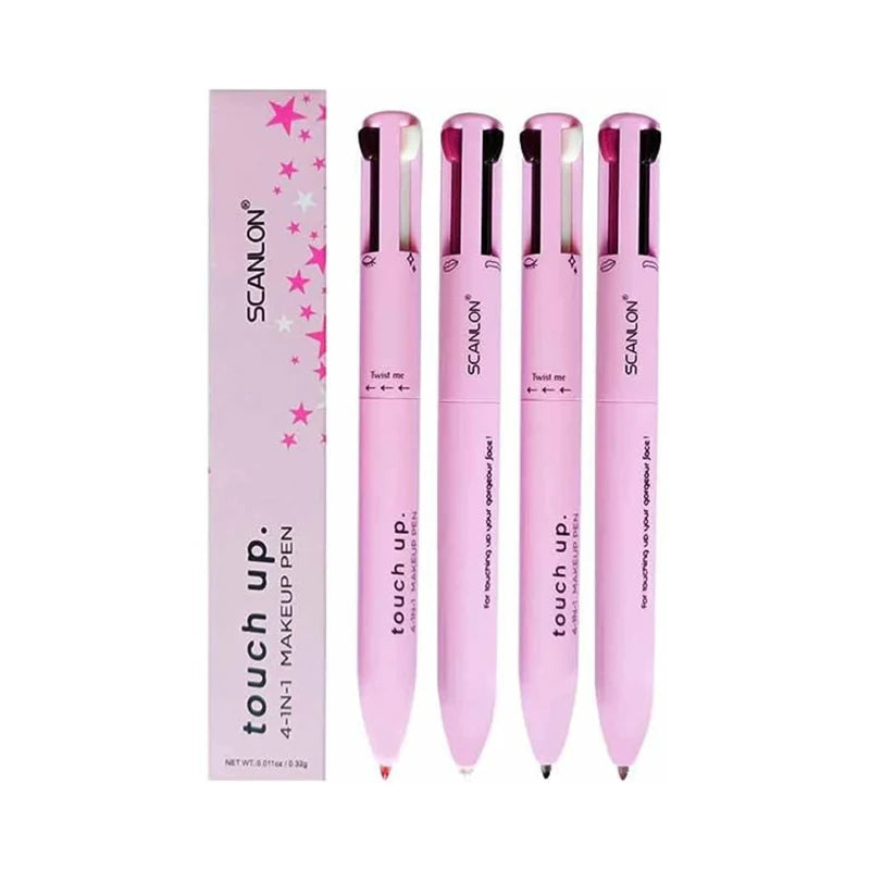 4 in 1 Makeup Pen - Eye Liner Brow, Lip Liner, Highlighter - Waterproof Makeup Pen