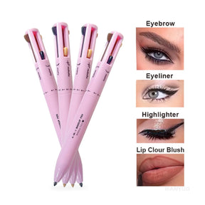 4 in 1 Makeup Pen - Eye Liner Brow, Lip Liner, Highlighter - Waterproof Makeup Pen