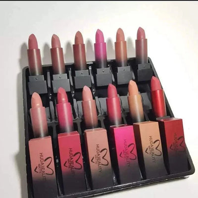 HudaBeauty Matt Lipsticks Pack of 12