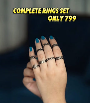 Pack of 10 Complete Adjustable Ring Set