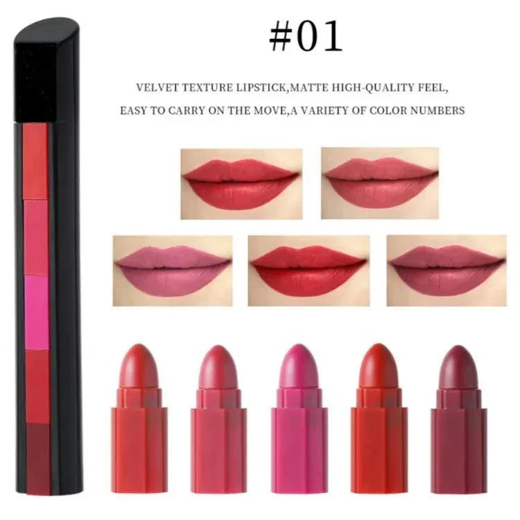 5 in 1 Matte Waterproof Lipstick Set